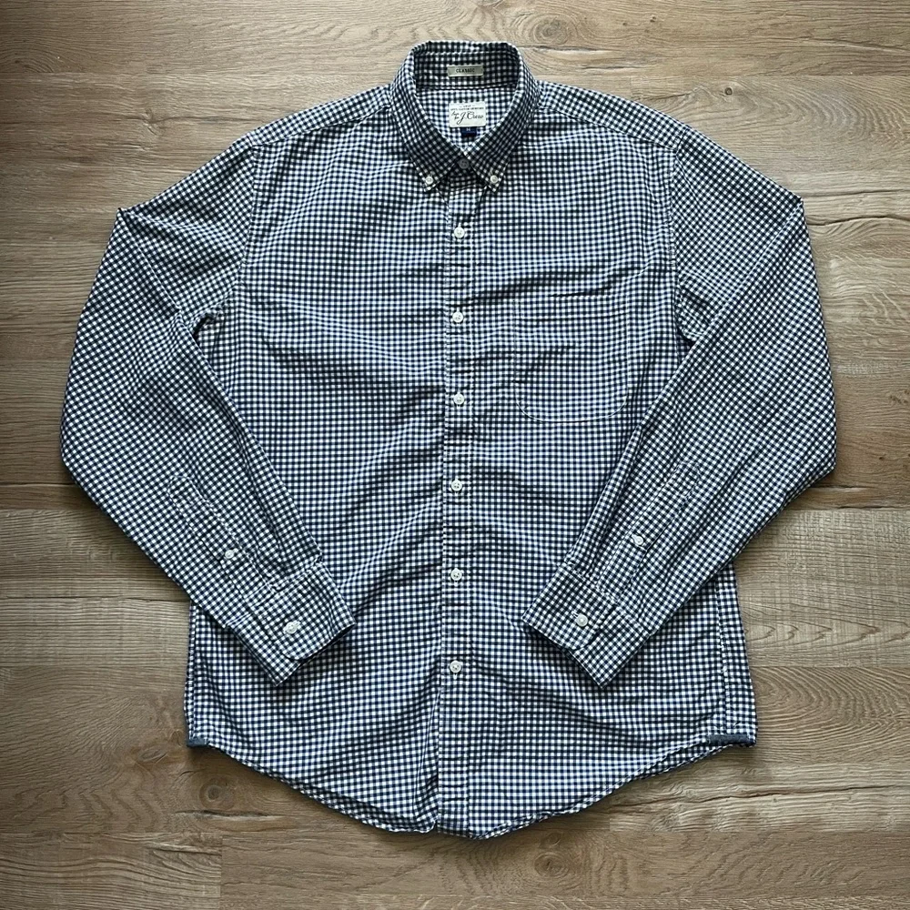 J. Crew Classic Fit Gingham Plaid Shirt